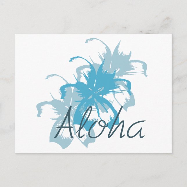 Carte Postale Aloha Floral (Devant)