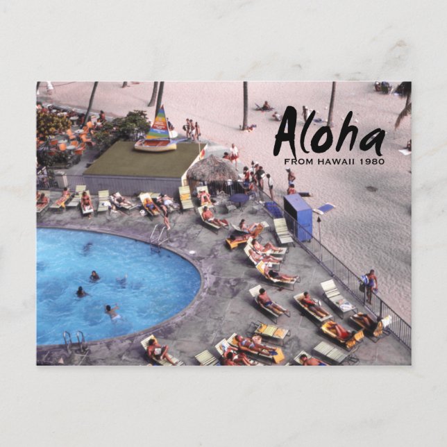 Carte Postale Aloha Hawaii Baignades solaires hawaïennes (Devant)
