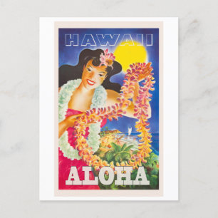 Carte Postale Aloha, Hawaii, Voyage Vintage