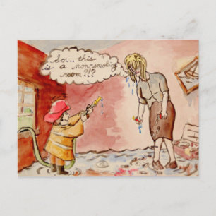 Carte Postale Alors...C'est une chambre non-fumeur?!?