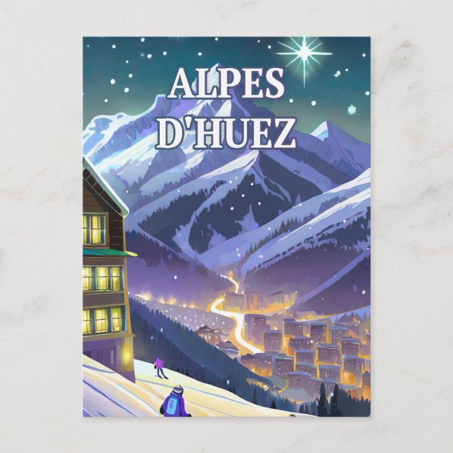 Carte Postale Alpes d'Huez : Ascension Éblouissante au Cœur des  (Devant)