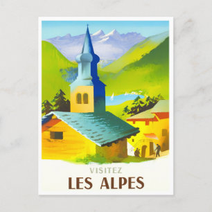 Carte Postale Alpes France voyage vintage