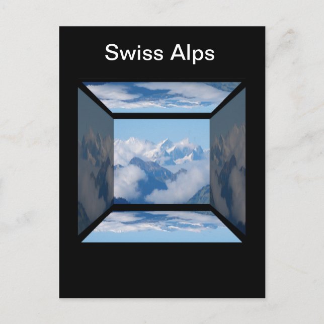 Carte Postale Alpes suisses avec nuages par Celeste Sheffey (Devant)