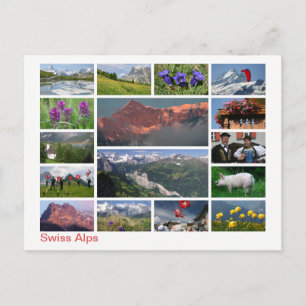 Carte Postale Alpes suisses multi-images