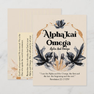 Carte Postale Alpha et Oméga   Bible dévotionnelle Noms de Dieu 