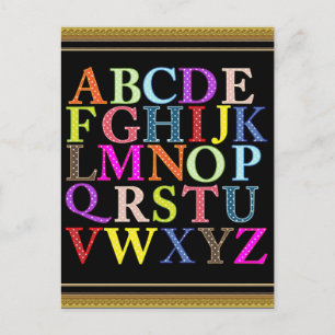 Carte Postale Alphabet