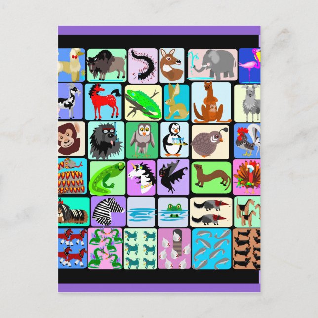 Carte Postale Alphabet (Devant)