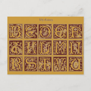 Carte postale alphabet