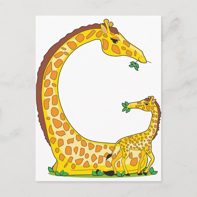 Carte Postale alphabet animal G (Devant)