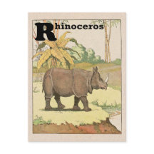Alphabet Animal Rhinocéros