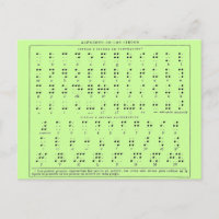 Carte postale Alphabet Braille