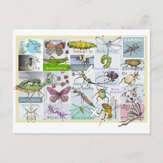 Carte Postale Alphabet d'intersection (Devant)