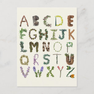 Carte Postale Alphabet naturel