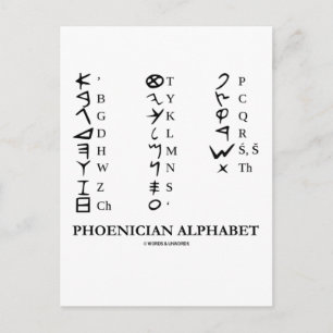 Carte Postale Alphabet phénicien (Cryptographie Linguistique)