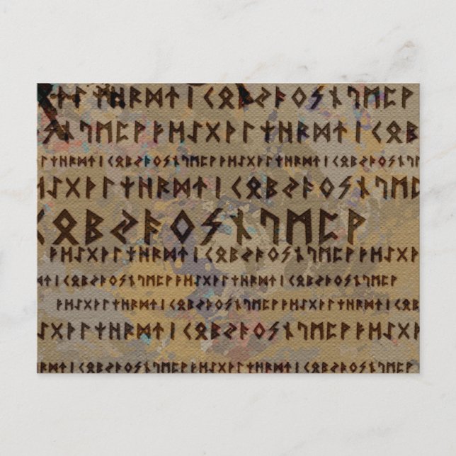 Carte Postale alphabet runique - Ancien Futhark (Devant)