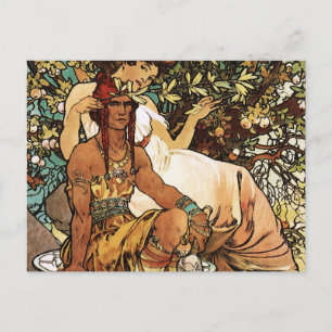 Carte Postale Alphonse (Alfons) Mucha - Art Nouveau - Manhood