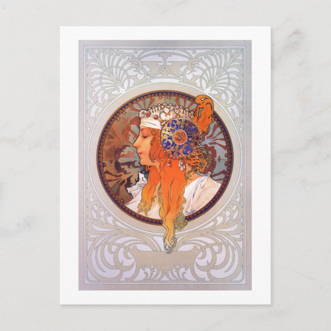 Carte Postale Alphonse Mucha (Devant)