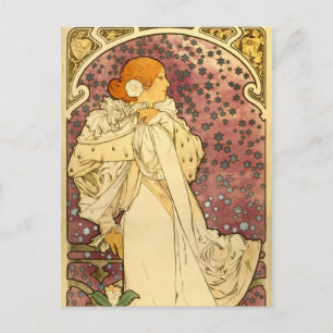 Carte Postale Alphonse Mucha Art Déco