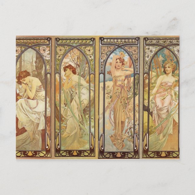 Carte Postale Alphonse Mucha - Art Nouveau Master (Devant)