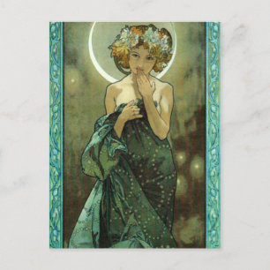 Carte postale Alphonse Mucha Clair De Lune