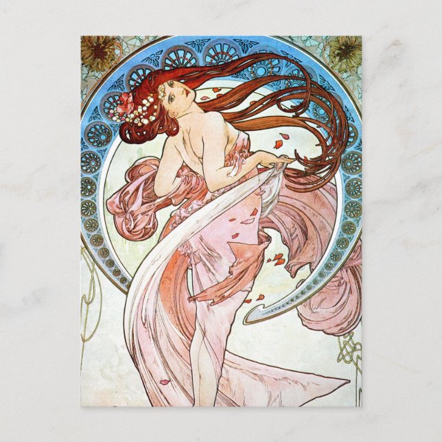 Carte Postale Alphonse Mucha Dance (Devant)