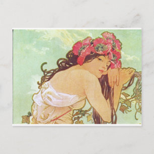 Carte Postale Alphonse Mucha. Ete/Été, 1896