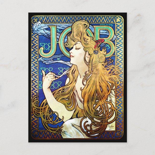 Carte Postale Alphonse Mucha JOB (Devant)