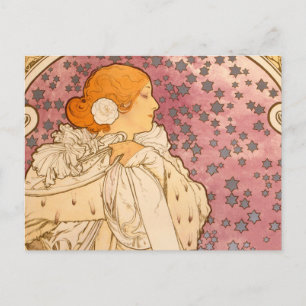 Carte Postale Alphonse Mucha La Dame Aux Camelias : Art Nouveau