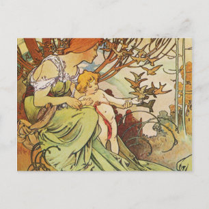 Carte Postale Alphonse Mucha. Masson au chocolat/Mexique 1897