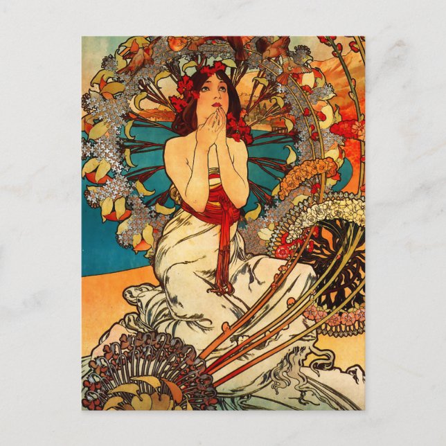 Carte postale Alphonse Mucha Monte Carlo (Devant)
