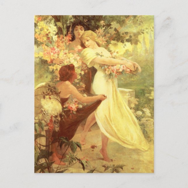 Carte postale Alphonse Mucha Spirit of Spring (Devant)