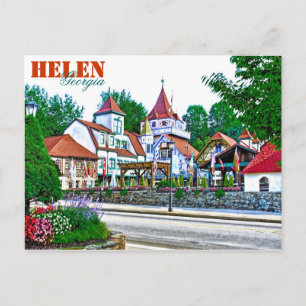 Carte Postale Alpine Helen, Géorgie, USA.