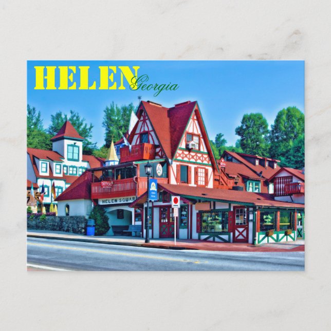 Carte Postale Alpine Helen, Géorgie, USA. (Devant)