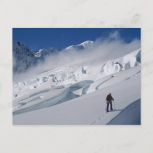 Carte Postale Alpiniste sur le glacier Tasman au Mont