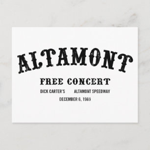Carte Postale Altamont Free Concert