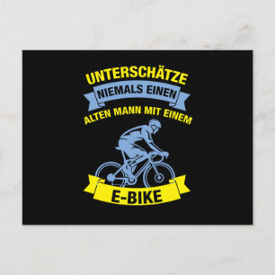 Carte Postale Alter Mann Bike Rentner Opa Vélo Cadeau