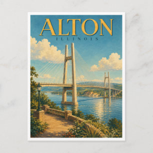 Carte Postale Alton Illinois Clark Bridge GeoSaga