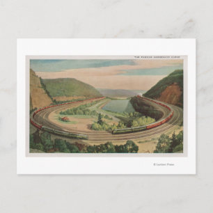 Carte Postale Altoona, Pennsylvanie, Le fameux Horseshoe Curv