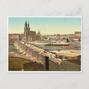 Carte Postale Altstadt, Dresde, Saxe, Allemagne rare Photochrom
