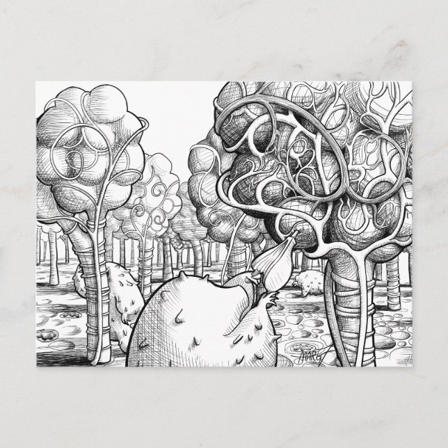 Carte Postale Alveoli avec jardiniers de Lymphograde (Devant)