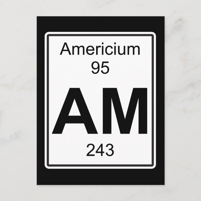 Carte Postale Am - Americium (Devant)