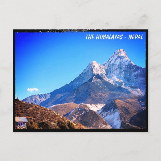 Carte Postale Ama Dablam, Maison, Vue sur l'Everest - Népal (Devant)