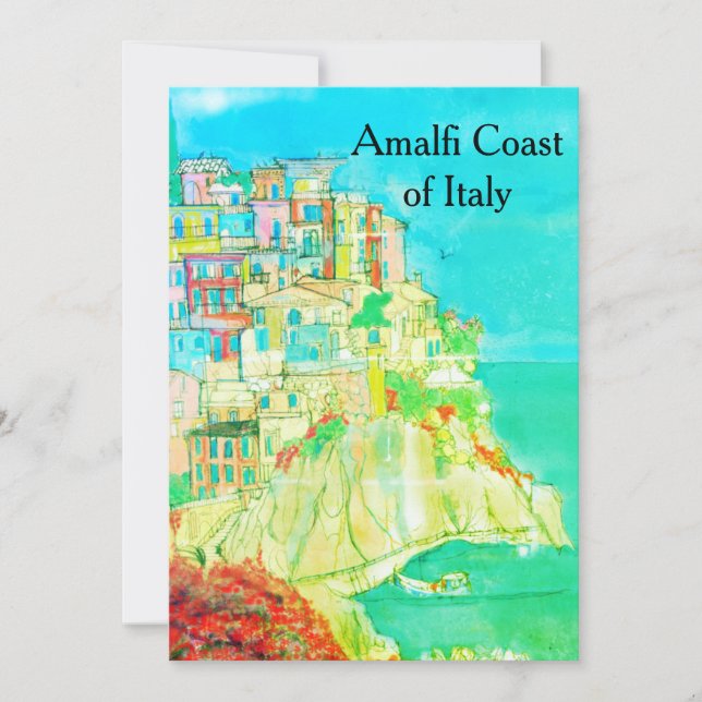 Carte postale Amalfi Coast Italy par artiste (Devant)