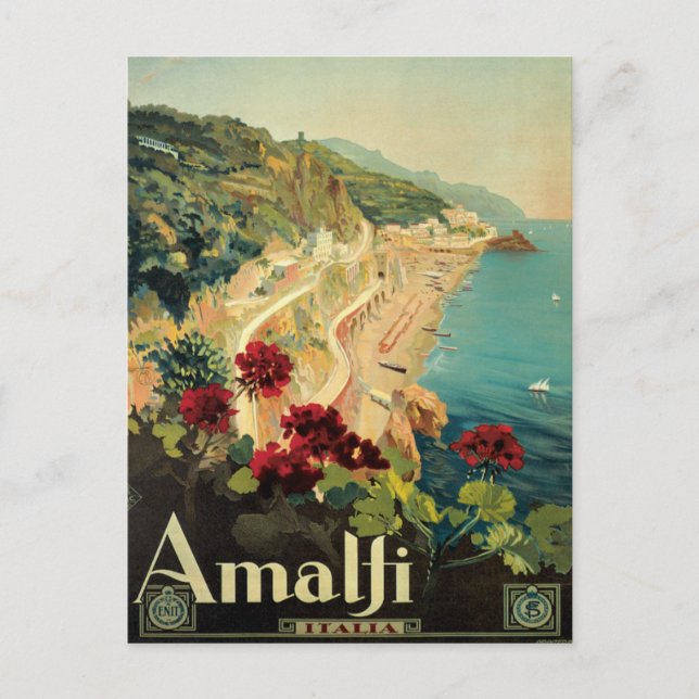 Carte Postale Amalfi Italia Italie Vintage (Devant)