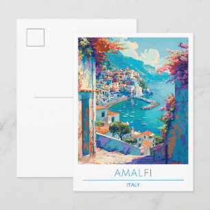 Carte Postale Amalfi Italie Vintage voyage