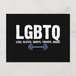 Carte Postale Amant de gym LGBTQ Jambes Fessiers Biceps Triceps 