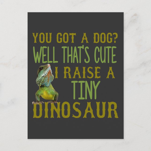 Carte Postale Amant Dinosaure Lizard Dinosaure passionné proprié (Devant)