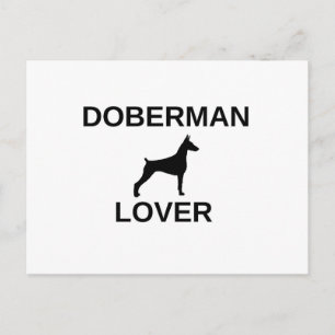 Carte Postale amant doberman