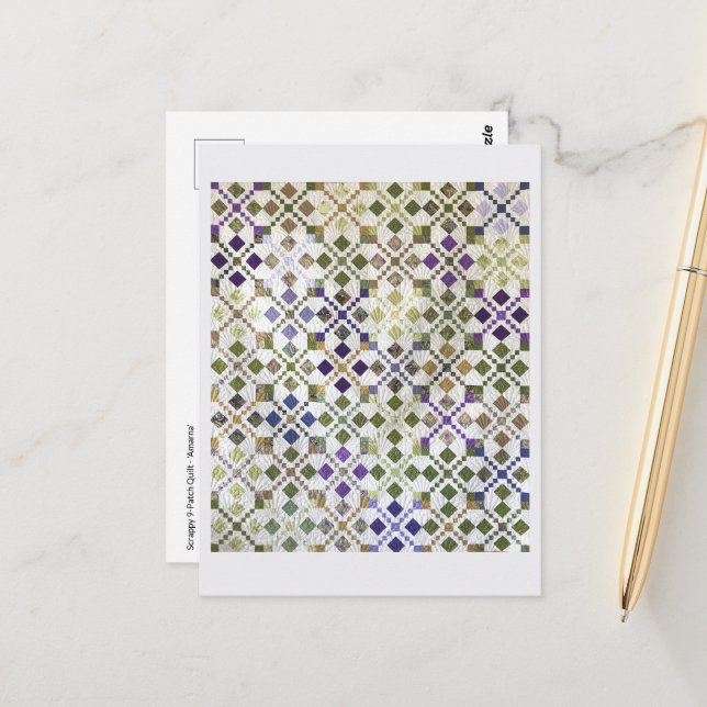 Carte postale Amarna Quilt (Devant/Arrière en situation)