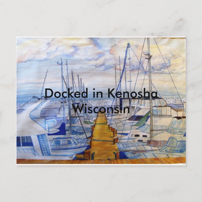 Carte Postale Amarré à Kenosha Wisconsin (Devant)